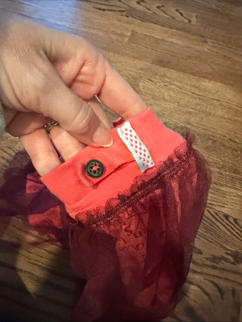 Naartjie Girls Red burgundy Tulle Overlay Skirt sz 9 - Picture 4 of 5